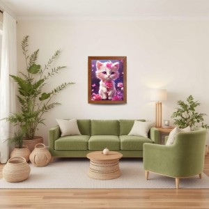 AI Funny Cute Kitty Cat Art Picture for Kids - 10x14 inches, Brown Color - Perfect Wall Decor for Children's Room AI Funny Cute Kitty Cat Art Picture for Kids - 10x14 inches, Brown Color - Perfect Wall Decor for Children's Room