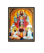 Maa Kaali, RamaLord Krishna Paramahamsa & Sarada Devi Laminated Photo - 13x15 Inches, Divine Blessings for Home & Office and Temple Decoration