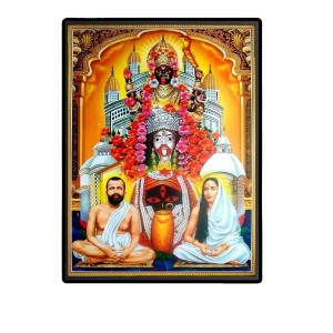 Maa Kaali, RamaLord Krishna Paramahamsa & Sarada Devi Laminated Photo - 13x15 Inches, Divine Blessings for Home & Office and Temple Decoration