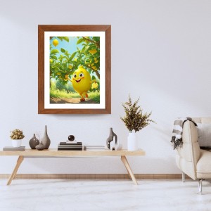 AI Funny cute lemon Art Picture for Kids - 16x20 inches, Brown Color - Perfect Wall Decor for Children's Room AI Funny cute lemon Art Picture for Kids - 16x20 inches, Brown Color - Perfect Wall Decor for Children's Room