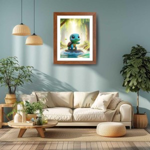 AI Funny Cute Tortoise Art Picture for Kids - 10x14 inches, Brown Color - Perfect Wall Decor for Children's Room AI Funny Cute Tortoise Art Picture for Kids - 10x14 inches, Brown Color - Perfect Wall Decor for Children's Room