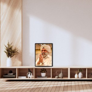 Sant Rajinder Singh Ji Maharaj Laminated Photo - 5x7 Inches, Divine Blessings for Home & Office and Temple Decoration