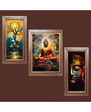 3-Pack The serenity buddha painting Photo Frames - 2 Pieces 6x13 Inch & 1 Piece 10x13 Inch - Rustic Wall Art for Home & Office Decor - Botanical Wall Hanging for Living Room, Bedroom, or Workspa 3-Pack The serenity buddha painting Photo Frames - 2 Pieces 6x13 Inch & 1 Piece 10x13 Inch - Rustic Wall Art for Home & Office Decor - Botanical Wall Hanging for Living Room, Bedroom, or Workspa