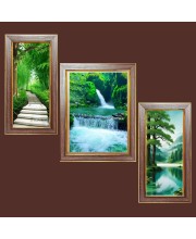 3-Pack Majestic Waterfalls in Nature Photo Frames - 2 Pieces 10x17 Inch & 1 Piece 14x17 Inch - Rustic Wall Art for Home & Office Decor - Botanical Wall Hanging for Living Room, Bedroom, or Works 3-Pack Majestic Waterfalls in Nature Photo Frames - 2 Pieces 10x17 Inch & 1 Piece 14x17 Inch - Rustic Wall Art for Home & Office Decor - Botanical Wall Hanging for Living Room, Bedroom, or Works