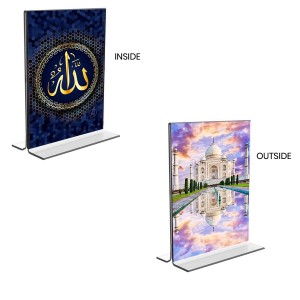 Taj Mahal Islamic Allah Acrylic T-Style Photo Stand, Compact and Stylish Spiritual Display, easily change 2 photos (Pack of 1) Taj Mahal Islamic Allah Acrylic T-Style Photo Stand, Compact and Stylish Spiritual Display, easily change 2 photos (Pack of 1)