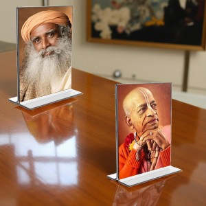 Car Desk/Table Top Sadhguru & Swami Prabhupada Acrylic T-Style Photo Stand - 2.5x3.5 Inches, Compact and Stylish Spiritual Display, easily change 2 photos (Pack of 1) Car Desk/Table Top Sadhguru & Swami Prabhupada Acrylic T-Style Photo Stand - 2.5x3.5 Inches, Compact and Stylish Spiritual Display, easily change 2 photos (Pack of 1)