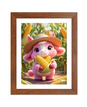 AI Funny Cute Rat Art Picture for Kids - 10x14 inches, Brown Color - Perfect Wall Decor for Children's Room