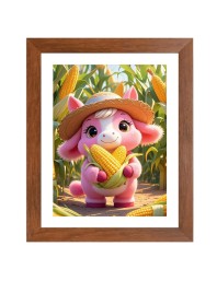 AI Funny Cute Rat Art Picture for Kids - 14x18 inches, Brown Color - Perfect Wall Decor for Children's Room