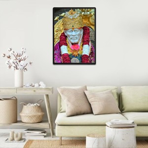 Sai Baba Laminated Photo - 5x7 Inches, Divine Blessings for Home & Office and Temple Decoration Sai Baba Laminated Photo - 5x7 Inches, Divine Blessings for Home & Office and Temple Decoration