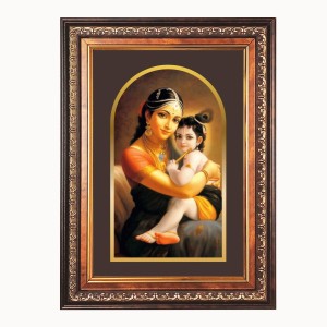 Sri Krishna Color Photo 10x14 Inch - Vibrant Religious Wall Art for Home or Office Decor.