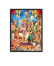Ram Darbar Laminated Photo - 13x15 Inches, Divine Blessings for Home & Office and Temple Decoration