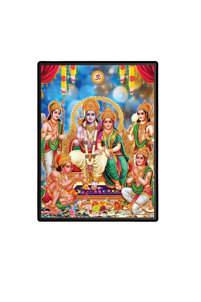 Ram Darbar Laminated Photo - 5x7 Inches, Divine Blessings for Home & Office and Temple Decoration