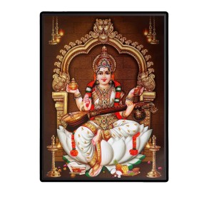 Saraswati Laminated Photo - 5x7 Inches, Divine Blessings for Home & Office and Temple Decoration Saraswati Laminated Photo - 5x7 Inches, Divine Blessings for Home & Office and Temple Decoration