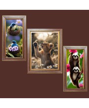 3-Pack Nature Photo Frames - 2 Pieces 6x13 Inch & 1 Piece 10x13 Inch - Rustic Wall Art for Home & Office Decor - Botanical Wall Hanging for Living Room, Bedroom, or Workspace
