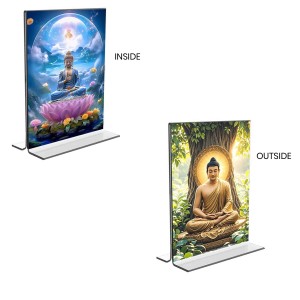 Buddha Acrylic T-Style Photo Stand - 5x7 Inches, Compact and Stylish Spiritual Display, easily change 2 photos (Pack of 1) Buddha Acrylic T-Style Photo Stand - 5x7 Inches, Compact and Stylish Spiritual Display, easily change 2 photos (Pack of 1)