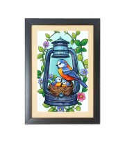 A Drawing A Colorful Bird Black Photo Frame Funny Animal and Bird Cartoon Art A Drawing A Colorful Bird Black Photo Frame Funny Animal and Bird Cartoon Art