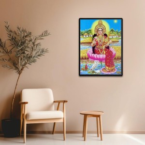 Maa Lakshmi Laminated Photo (9x11 Inches) Divine Blessings for Home & Office and Temple Decoration Maa Lakshmi Laminated Photo (9x11 Inches) Divine Blessings for Home & Office and Temple Decoration