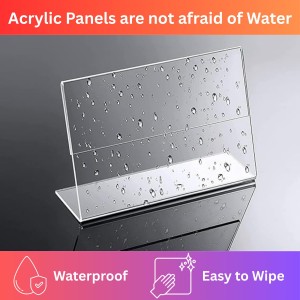 HiTechMart Acrylic Stand Holder for QR Code, Photos, Sign Display – Waterproof & Easy to Wipe, Clear Double-Sided Tabletop Frame for Office, Restaurant, Event,Home Use (4x6) (2) HiTechMart Acrylic Stand Holder for QR Code, Photos, Sign Display – Waterproof & Easy to Wipe, Clear Double-Sided Tabletop Frame for Office, Restaurant, Event,Home Use (4x6) (2)
