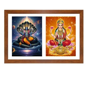 Lord vishnu and goddes lakshmi Photo Frame - 11x15Inches - Spiritual Artwork for Home Wall Decoration, Puja Room and Office Decoration and Gifting Lord vishnu and goddes lakshmi Photo Frame - 11x15Inches - Spiritual Artwork for Home Wall Decoration, Puja Room and Office Decoration and Gifting