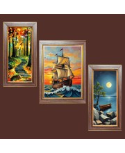 3-Pack Sailing into Serenity painting Photo Frames - 2 Pieces 8x15 Inch & 1 Piece 12x15 Inch - Rustic Wall Art for Home & Office Decor - Botanical Wall Hanging for Living Room, Bedroom, or Works 3-Pack Sailing into Serenity painting Photo Frames - 2 Pieces 8x15 Inch & 1 Piece 12x15 Inch - Rustic Wall Art for Home & Office Decor - Botanical Wall Hanging for Living Room, Bedroom, or Works