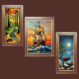 3-Pack Sailing into Serenity painting Photo Frames - 2 Pieces 10x17 Inch & 1 Piece 14x17 Inch - Rustic Wall Art for Home & Office Decor - Botanical Wall Hanging for Living Room, Bedroom, or Work 3-Pack Sailing into Serenity painting Photo Frames - 2 Pieces 10x17 Inch & 1 Piece 14x17 Inch - Rustic Wall Art for Home & Office Decor - Botanical Wall Hanging for Living Room, Bedroom, or Work