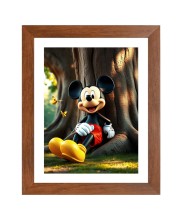 AI Funny Micky Mouse Art Picture for Kids - 10x14 inches, Brown Color - Perfect Wall Decor for Children's Room AI Funny Micky Mouse Art Picture for Kids - 10x14 inches, Brown Color - Perfect Wall Decor for Children's Room