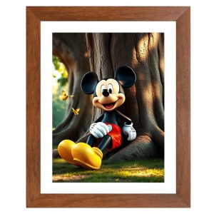 AI Funny Micky Mouse Art Picture for Kids - 10x14 inches, Brown Color - Perfect Wall Decor for Children's Room AI Funny Micky Mouse Art Picture for Kids - 10x14 inches, Brown Color - Perfect Wall Decor for Children's Room