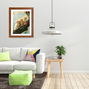 AI Funny Cute Cat Art Picture for Kids - 10x14 inches, Brown Color - Perfect Wall Decor for Children's Room AI Funny Cute Cat Art Picture for Kids - 10x14 inches, Brown Color - Perfect Wall Decor for Children's Room