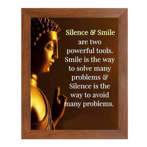 Buddha & His Famous Quote Photo Frame - Brown Frame, Perfect for Office & Wall Decoration, Ideal Gift Buddha & His Famous Quote Photo Frame - Brown Frame, Perfect for Office & Wall Decoration, Ideal Gift