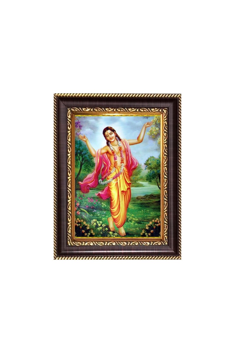 Sri Chaitannya Digital Print Photo 6.7x8.7 inches - Vibrant Religious Wall Art for Home or Office Decor.