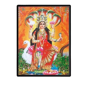 Maa Manasa Laminated Photo - 5x7 Inches, Divine Blessings for Home & Office and Temple Decoration