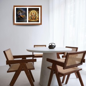 lord vishnu and kubera Photo Frame - 17x21Inches - Spiritual Artwork for Home Decor, Puja Room and Office Decoration lord vishnu and kubera Photo Frame - 17x21Inches - Spiritual Artwork for Home Decor, Puja Room and Office Decoration