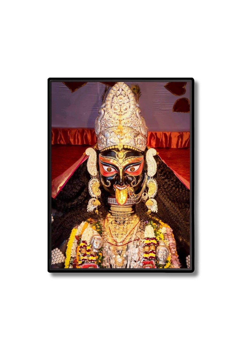 Boro Maa Laminated Photo - 5x7 Inches, Divine Blessings for Home & Office and Temple Decoration
