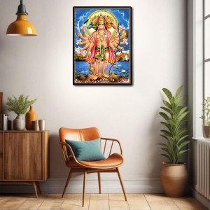 Panchamukhi Hanuman Laminated Photo - 5x7 Inches, Divine Blessings for Home & Office and Temple Decoration