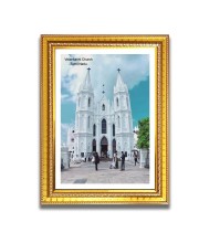 Velankanni Church Church Photo Frame, Beautiful Elegant Framed Wall Art of Iconic Cathedral