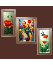 3-Pack Beautiful flower painitng Photo Frames - 2 Pieces 10x17 Inch & 1 Piece 14x17 Inch - Rustic Wall Art for Home & Office Decor - Botanical Wall Hanging for Living Room, Bedroom, or Workspace 3-Pack Beautiful flower painitng Photo Frames - 2 Pieces 10x17 Inch & 1 Piece 14x17 Inch - Rustic Wall Art for Home & Office Decor - Botanical Wall Hanging for Living Room, Bedroom, or Workspace