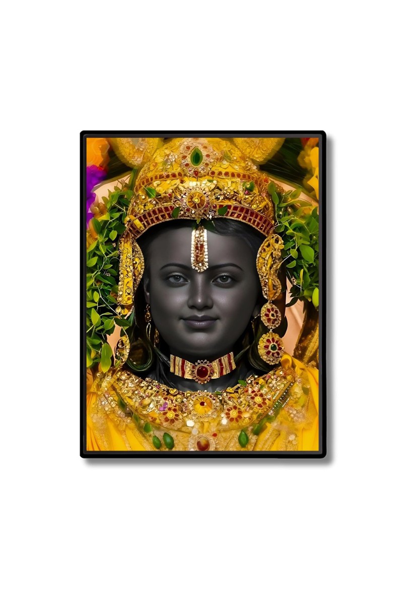 Ram Lalla Laminated Photo - 5x7 Inches, Divine Blessings for Home & Office and Temple Decoration