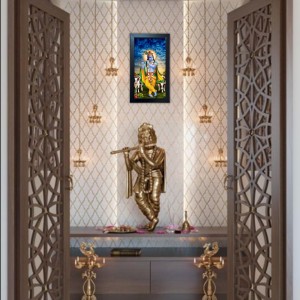 Hitech Sales Shree Krishna Wall-Mount Polystyrene Photo Frame Home Pooja Room, Decoration and Gifting, 9.6 x 15.6 inches Black Frame (Pack of 1, Printed Photo) Hitech Sales Shree Krishna Wall-Mount Polystyrene Photo Frame Home Pooja Room, Decoration and Gifting, 9.6 x 15.6 inches Black Frame (Pack of 1, Printed Photo)