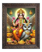 Maa Lakshmi (Laxmi) Big Photo Frame - 16x20 Inches for Home & Office Decoration