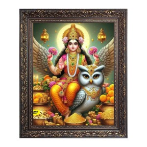 Maa Lakshmi (Laxmi) Big Photo Frame - 20x24 Inches for Home & Office Decoration Maa Lakshmi (Laxmi) Big Photo Frame - 20x24 Inches for Home & Office Decoration