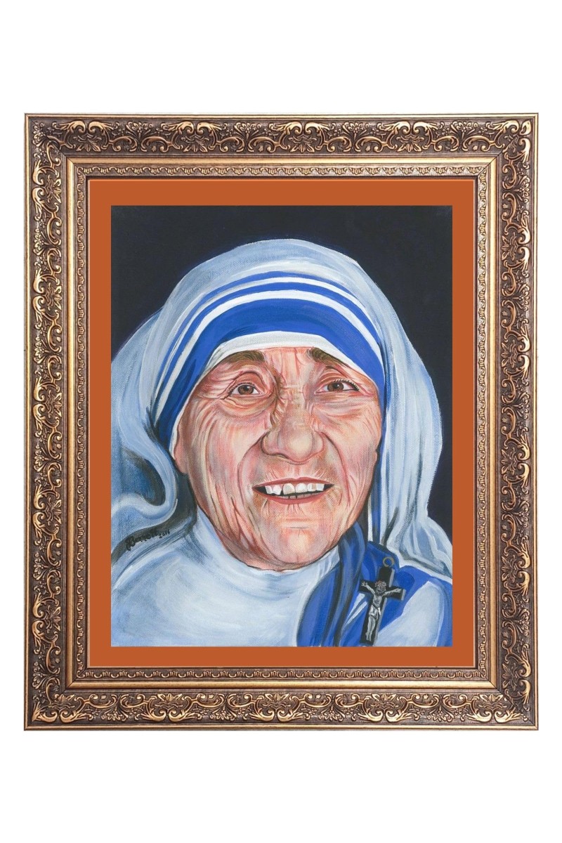 Mother Teresa Big Photo Frame - 18x22 Inches for Home & Office Decoration