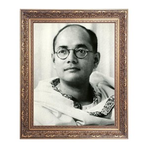Netaji Subhash Chandra Bose Big Photo Frame - 16x20 Inches for Home & Office Decoration