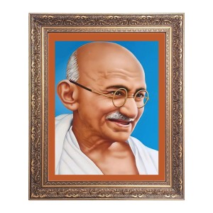 Mahatma Gandhiji Big Photo Frame - 18x22 Inches for Home & Office Decoration