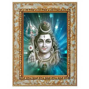 Lord Shiva Digital Print Photo 6.7x8.7 inches - Vibrant Religious Wall Art for Home or Office Decor.