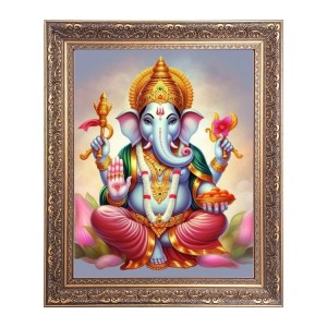 Sri Ganeshji Big Photo Frame - 16x20 Inches for Home & Office Decoration Sri Ganeshji Big Photo Frame - 16x20 Inches for Home & Office Decoration