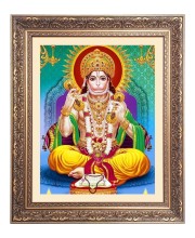 Sri hanuman Big Photo Frame - 16x20 Inches for Home & Office Decoration