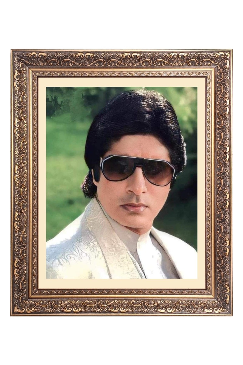 Sri Amitabh Bachchan Big Photo Frame - 22x26 Inches for Home & Office Decoration