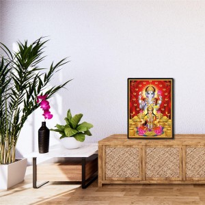 Maa Lakshmi Sri Ganesh Laminated Photo (7x9 Inches Without glass) Divine Blessings for Table and Walls,Home & Office and Temple Decoration Maa Lakshmi Sri Ganesh Laminated Photo (7x9 Inches Without glass) Divine Blessings for Table and Walls,Home & Office and Temple Decoration