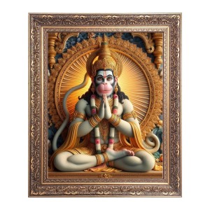Sri Hanuman Big Photo Frame - 16x20 Inches for Home & Office Decoration Sri Hanuman Big Photo Frame - 16x20 Inches for Home & Office Decoration