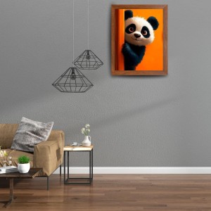AI Funny Cute Panda Art Picture for Kids - 10x14 inches, Brown Color - Perfect Wall Decor for Children's Room AI Funny Cute Panda Art Picture for Kids - 10x14 inches, Brown Color - Perfect Wall Decor for Children's Room